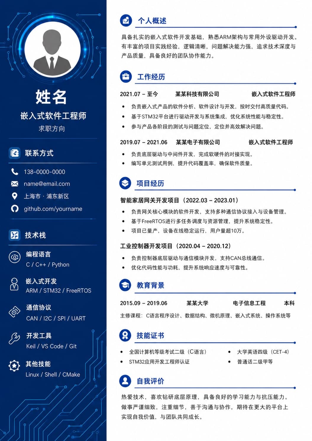 嵌入式软件工程师