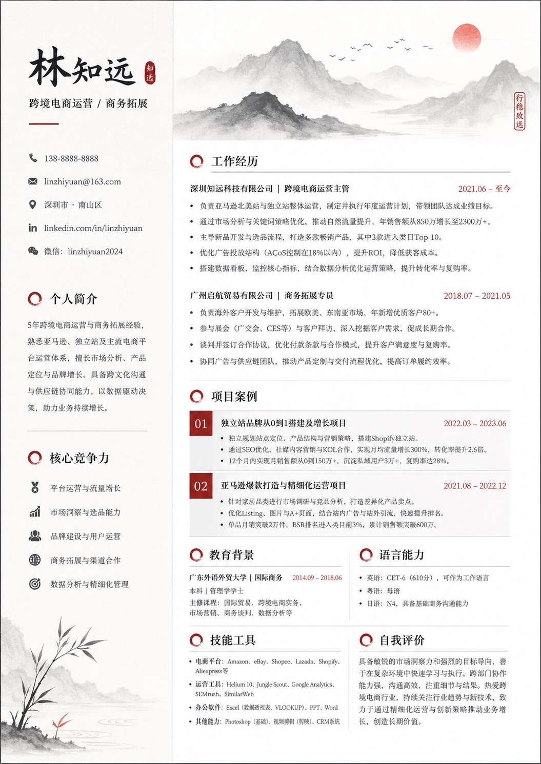 跨境电商运营 / 商务拓展
